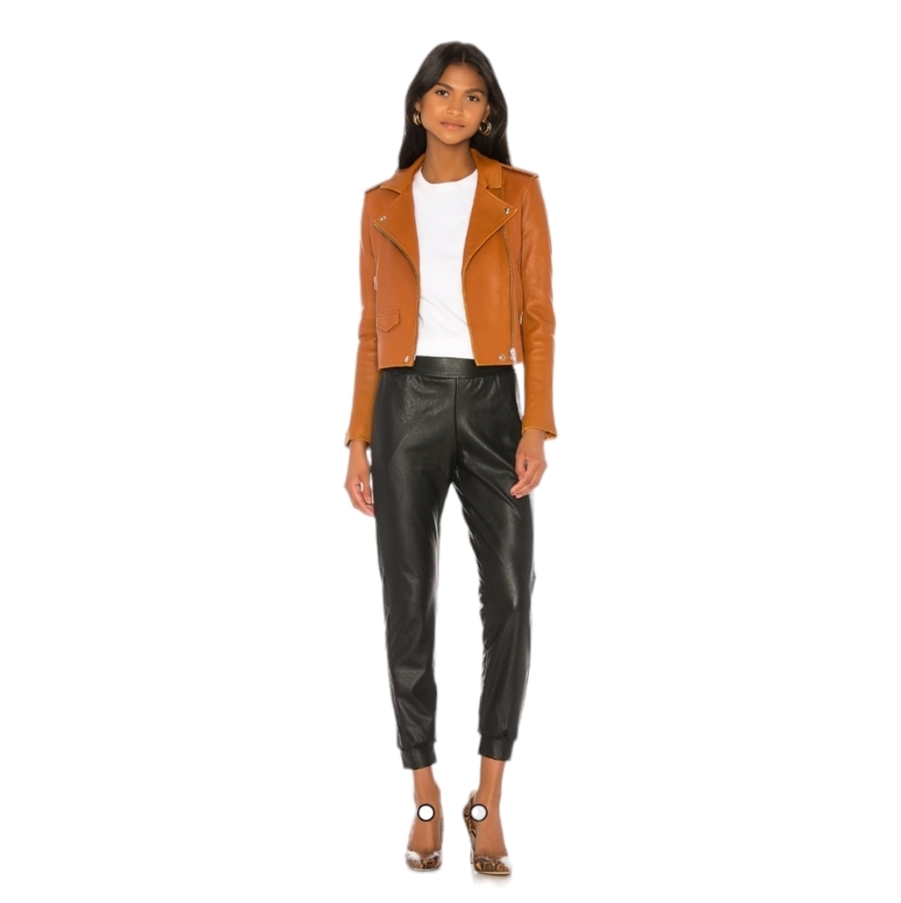 Commando Faux Leather Jogger in Black Women's Size Medium